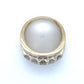 10K Yellow Gold Diamond Gentleman's Ring; Size 10