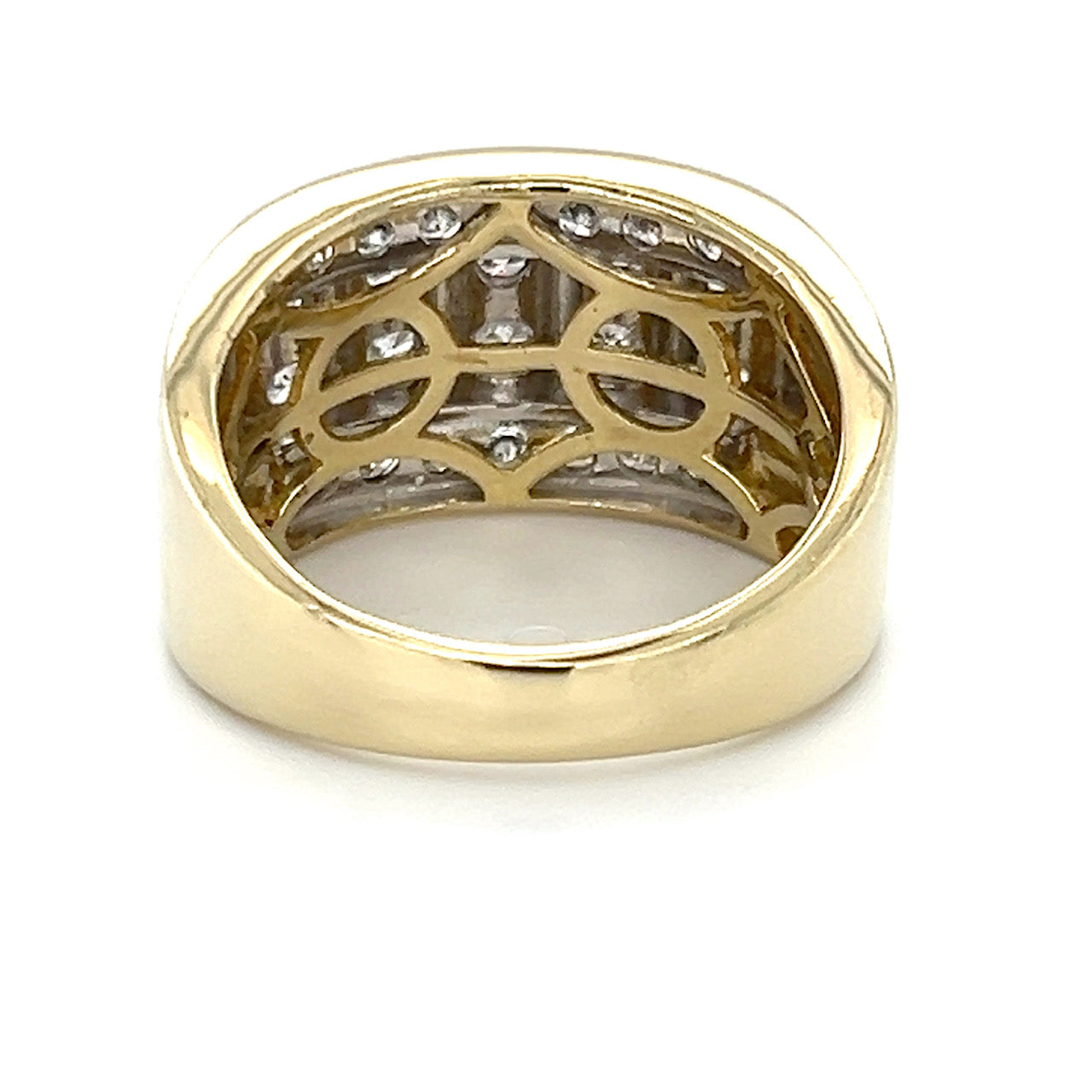 10K Yellow Gold Diamond Gentleman's Ring; Size 10