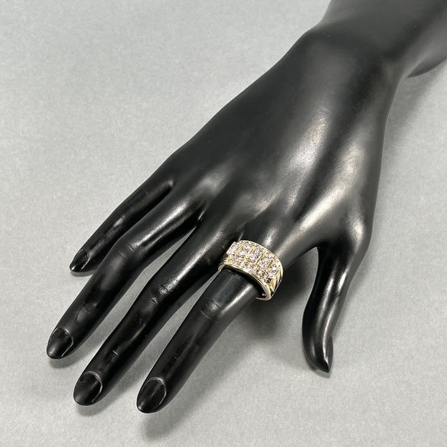 10K Yellow Gold Diamond Gentleman's Ring; Size 10