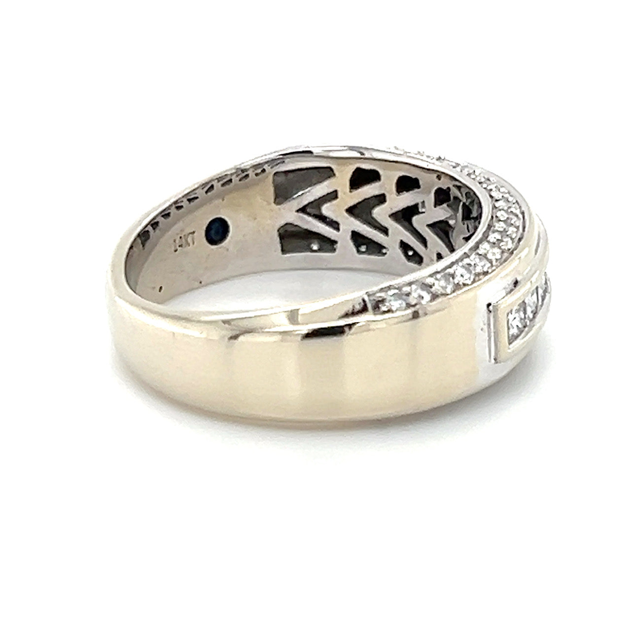 14K White Gold Diamond Lady's Ring; Size 8