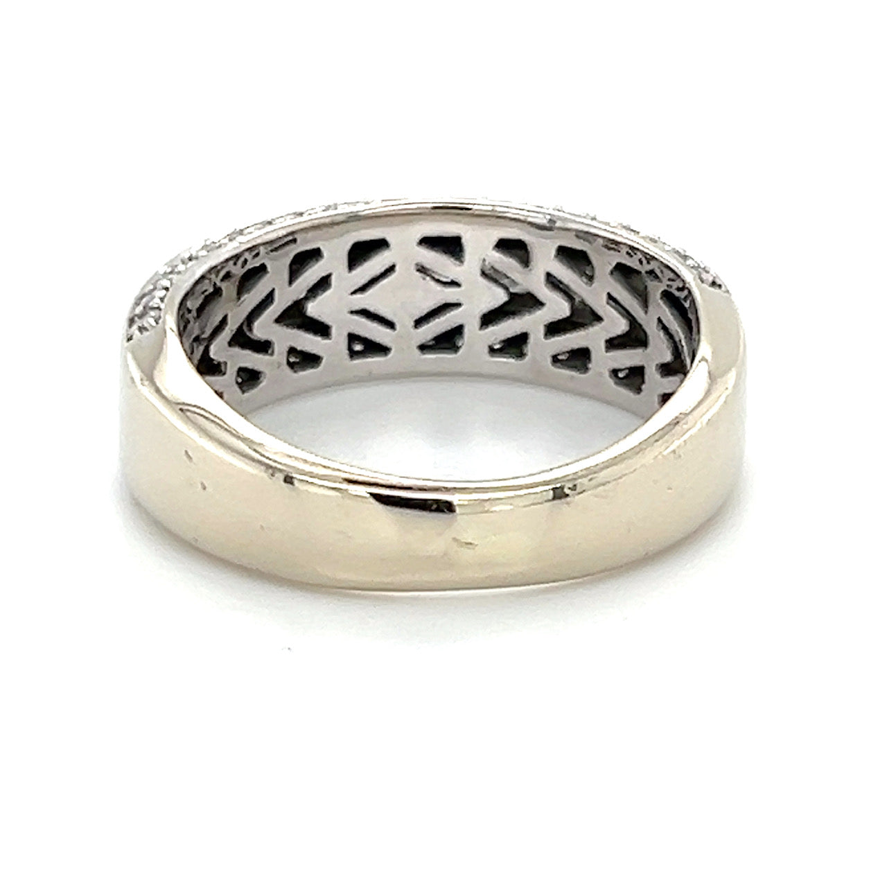 14K White Gold Diamond Lady's Ring; Size 8