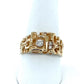 14K Yellow Gold Diamond Gentleman's Ring; Size 10
