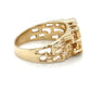 14K Yellow Gold Diamond Gentleman's Ring; Size 10