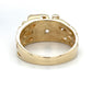 14K Yellow Gold Diamond Gentleman's Ring; Size 10