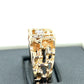14K Yellow Gold Diamond Gentleman's Ring; Size 10