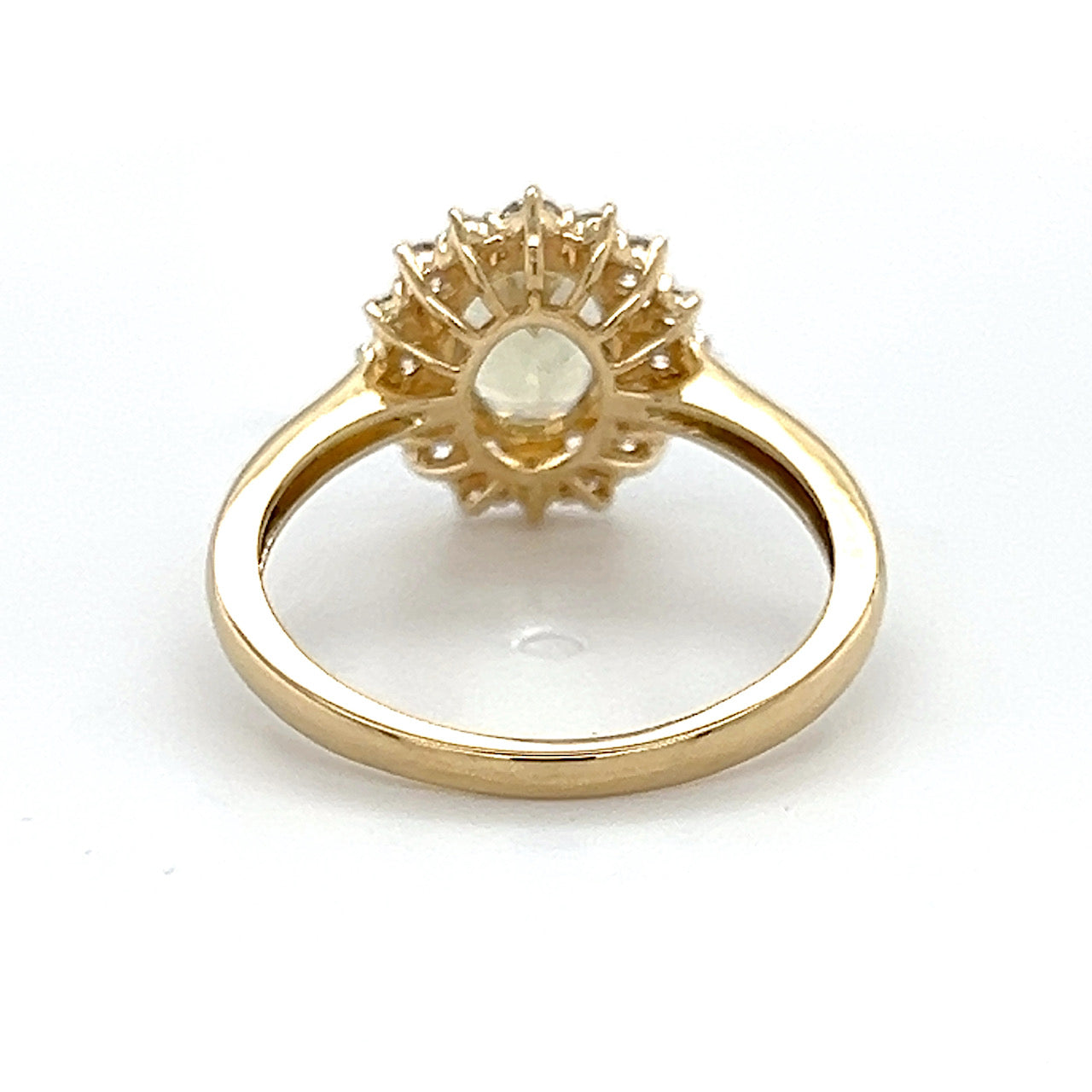 14K Yellow Gold Lady's Diamond & Stone Accent Ring; Size 7