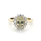 14K Yellow Gold Lady's Diamond & Stone Accent Ring; Size 7