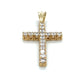 14K Yellow Gold Diamond Cross Pendant; 3.4g