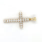 14K Yellow Gold Diamond Cross Pendant; 3.4g