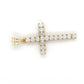 14K Yellow Gold Diamond Cross Pendant; 3.4g