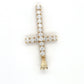 14K Yellow Gold Diamond Cross Pendant; 3.4g