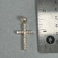 14K Yellow Gold Diamond Cross Pendant; 3.4g