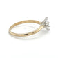 14K Yellow Gold Diamond Lady's Solitaire Ring; Size 14