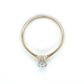 14K Yellow Gold Diamond Lady's Solitaire Ring; Size 14