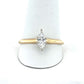 14K Yellow Gold Diamond Lady's Solitaire Ring; Size 14