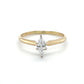 14K Yellow Gold Diamond Lady's Solitaire Ring; Size 14