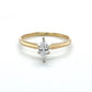 14K Yellow Gold Diamond Lady's Solitaire Ring; Size 14