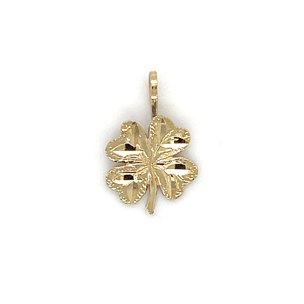 10K Yellow Gold Clover Pendant; 0.4g