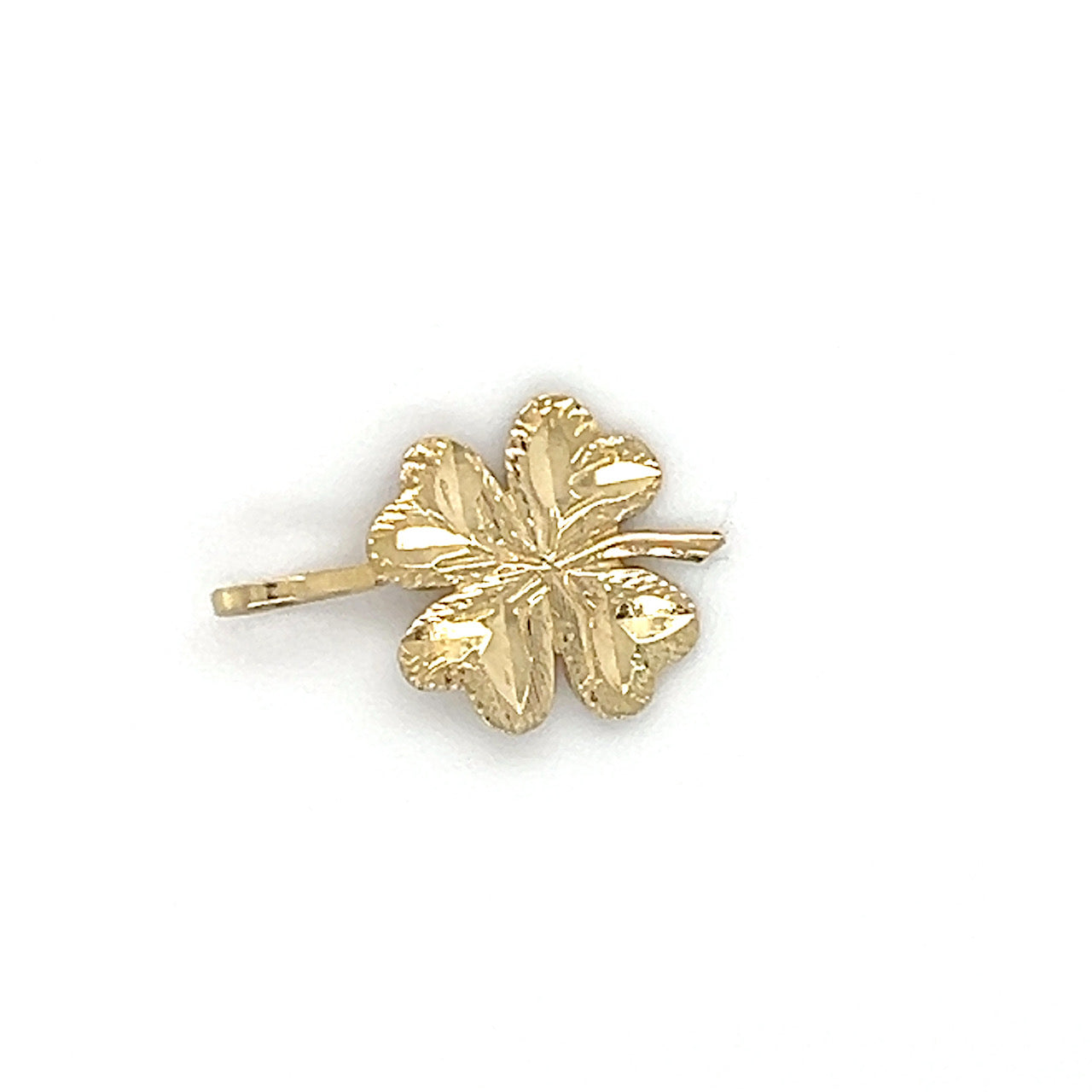 10K Yellow Gold Clover Pendant; 0.4g