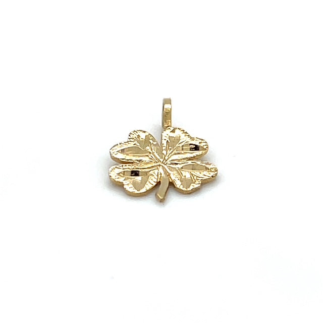 10K Yellow Gold Clover Pendant; 0.4g
