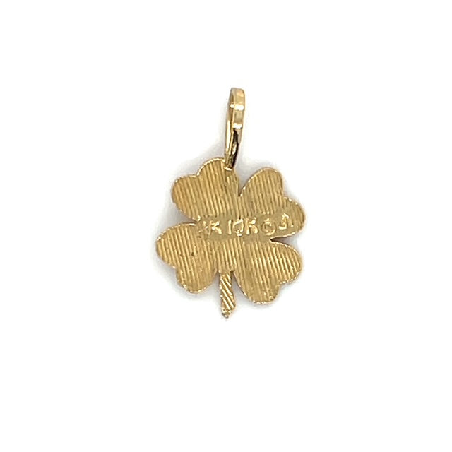 10K Yellow Gold Clover Pendant; 0.4g