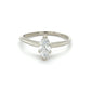 14K White Gold Diamond Lady's Solitaire Ring;  Size 8