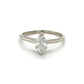 14K White Gold Diamond Lady's Solitaire Ring;  Size 8