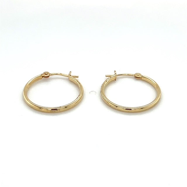14K Yellow Gold Hoop Earrings; 0.6g