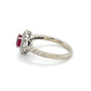 14K White Gold Le Vian Diamond & Ruby Lady's Ring; Size 7