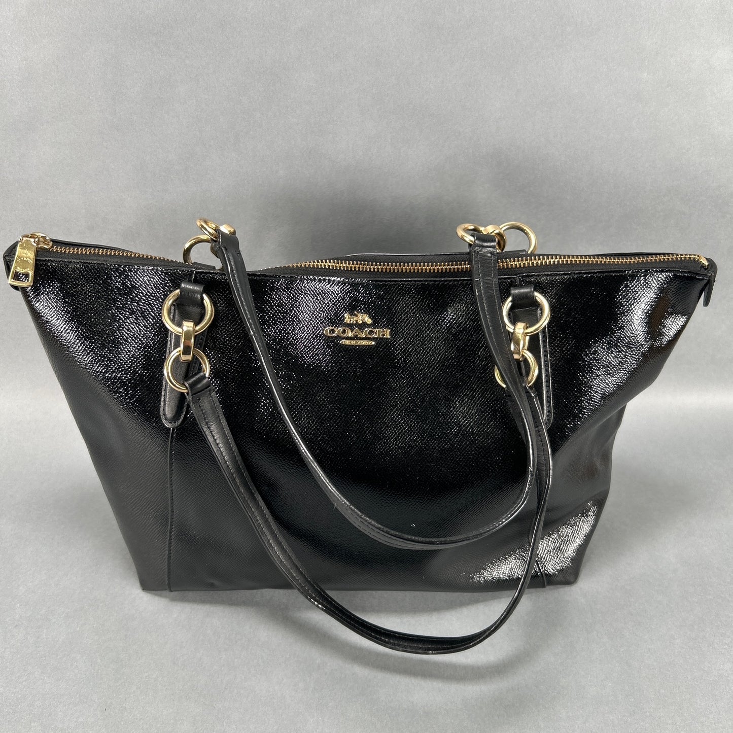 Coach Ava Leather Tote Bag - Black