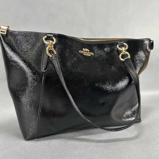 Coach Ava Leather Tote Bag - Black