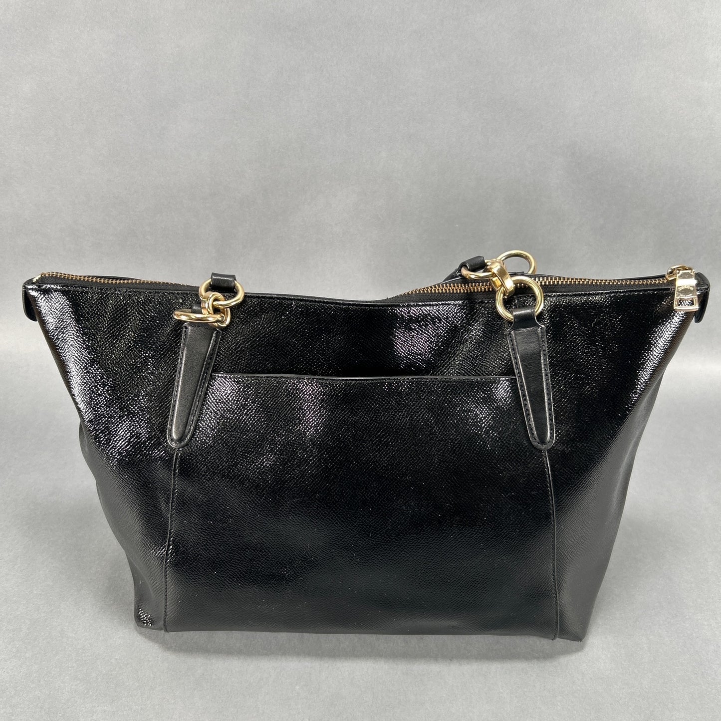 Coach Ava Leather Tote Bag - Black