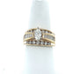 14K Yellow Gold Diamond Lady's Ring; Size 6.5