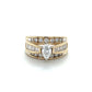 14K Yellow Gold Diamond Lady's Ring; Size 6.5