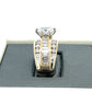 14K Yellow Gold Diamond Lady's Ring; Size 6.5