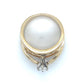 14K Yellow Gold Diamond Lady's Ring; Size 6.5