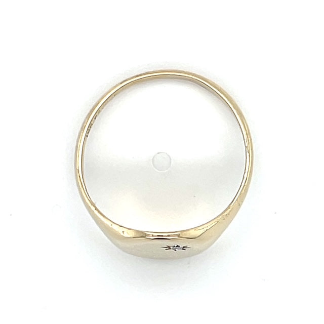 10K Yellow Gold Diamond Ring; Size 6