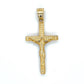 10K Two-Tone Gold Jesus on a Cross Pendant