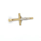 10K Two-Tone Gold Jesus on a Cross Pendant