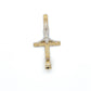 10K Two-Tone Gold Jesus on a Cross Pendant