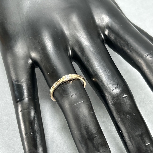 14K Yellow Gold Diamond Lady's Fashion Ring; Size 7