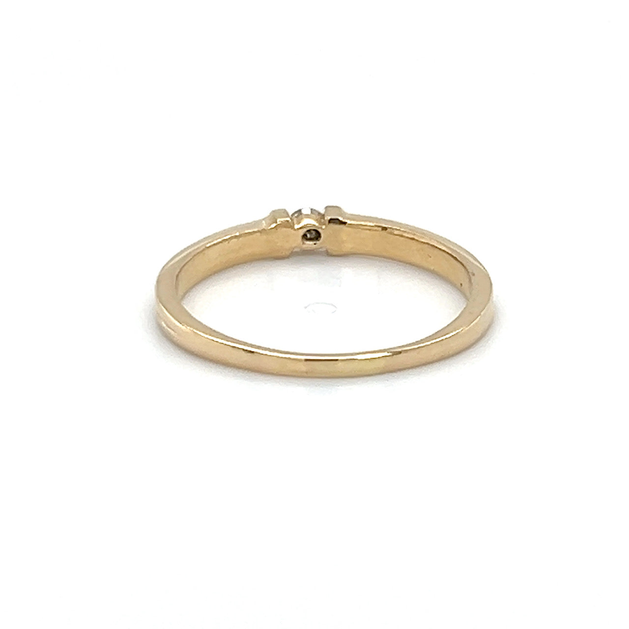14K Yellow Gold Diamond Lady's Fashion Ring; Size 7