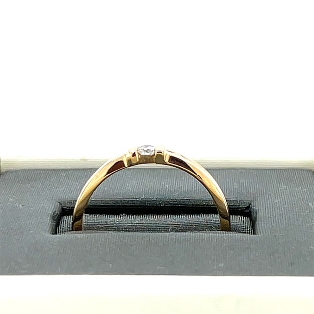 14K Yellow Gold Diamond Lady's Fashion Ring; Size 7