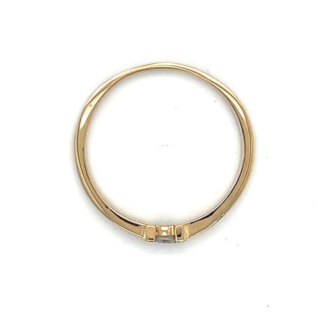 14K Yellow Gold Diamond Lady's Fashion Ring; Size 7