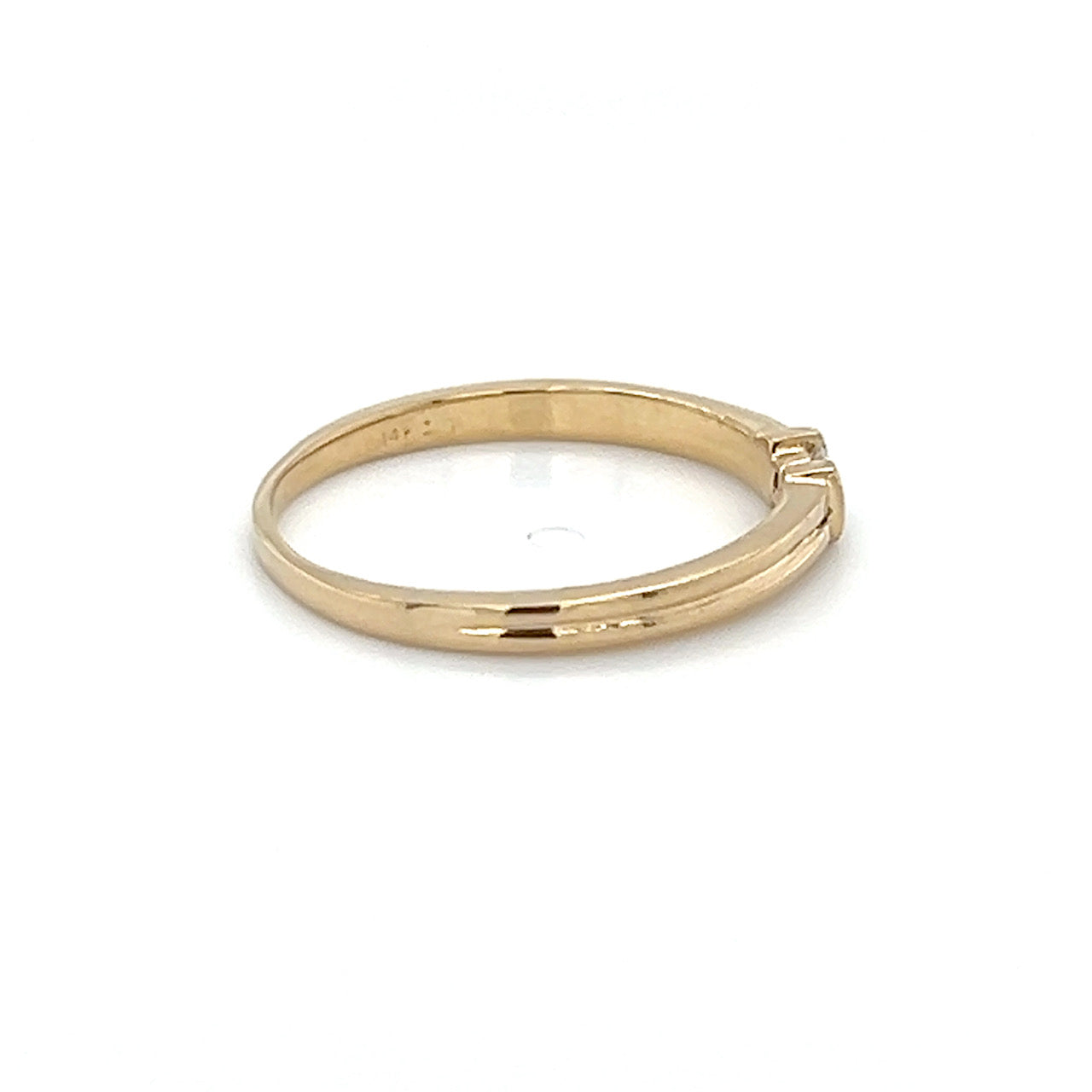 14K Yellow Gold Diamond Lady's Fashion Ring; Size 7