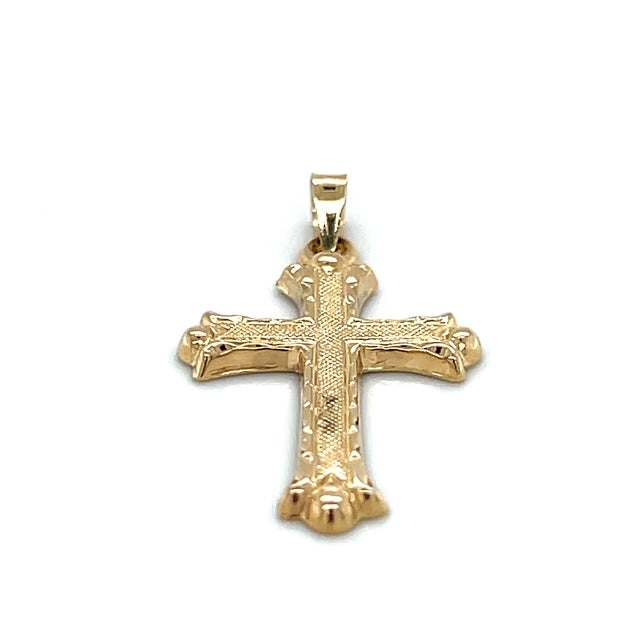 14K Yellow Gold Cross Pendant