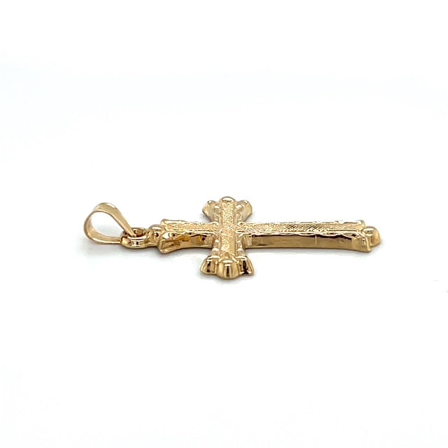 14K Yellow Gold Cross Pendant