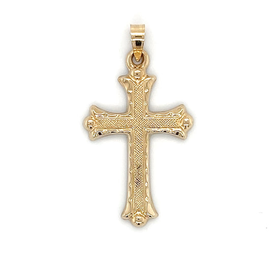 14K Yellow Gold Cross Pendant