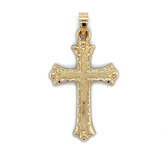 14K Yellow Gold Cross Pendant