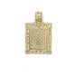 10K Yellow Gold Rectangle "J" Pendant